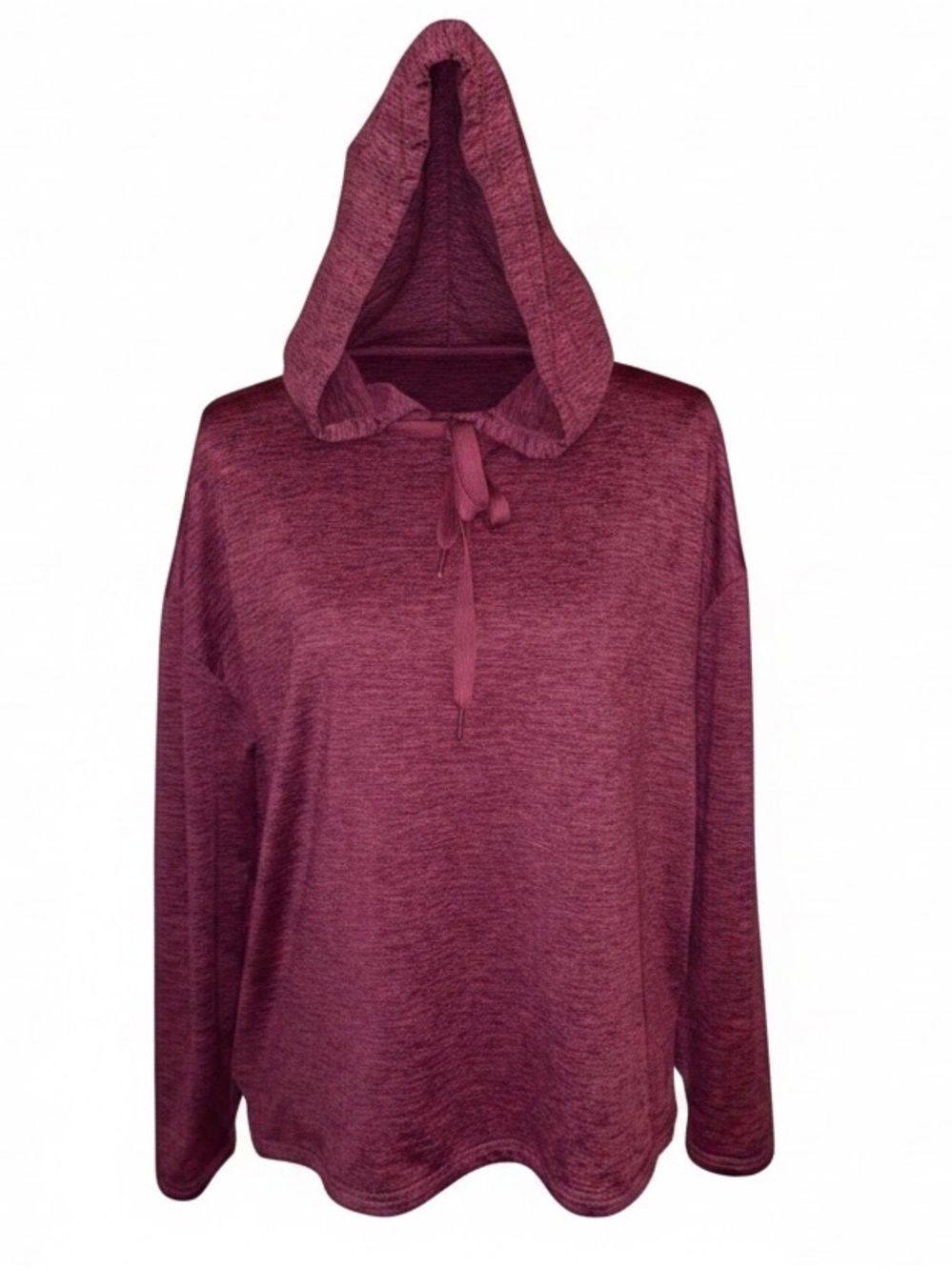 LEGEND Lightweight Hooded Sweatshirt Cranberry Wine Burgundy Size Large